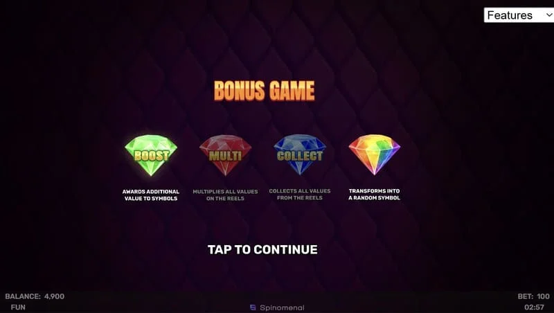 3 Sparking Crowns bónusz játék